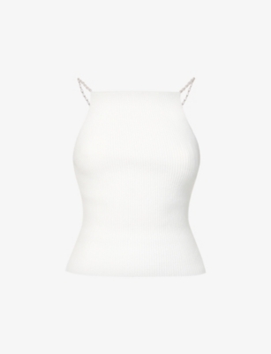 MUSIER PARIS: Drew ribbed cotton-blend top