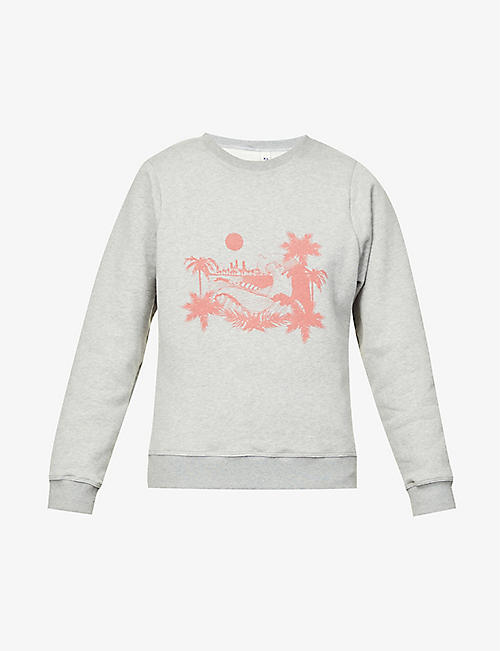 ISEA SURFWEAR: Graphic-print organic-cotton sweatshirt