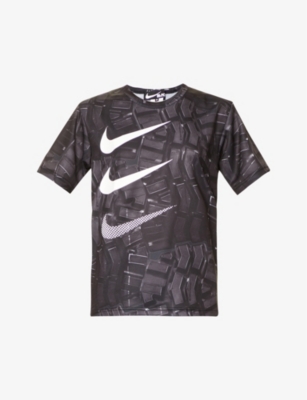 Black Comme Des Garçons X Nike Jersey Graphic Jersey T-Shirt