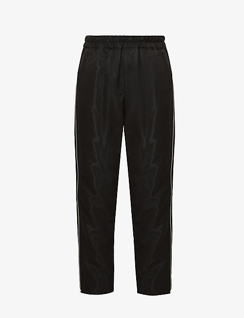 BLACK COMME DES GARCON: Zip-embellished slim-fit mid-rise tulle trousers