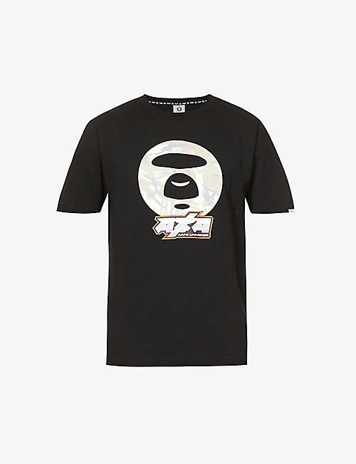 AAPE: Logo-print relaxed-fit cotton-jersey T-shirt