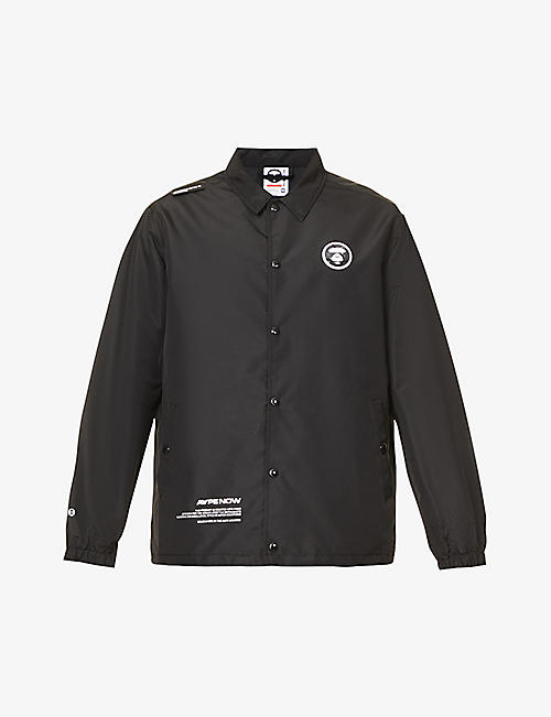 AAPE: 1 Point brand-patch shell jacket