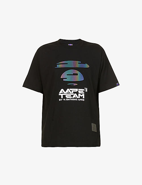 AAPE: Logo-print relaxed fit cotton jersey T-shirt