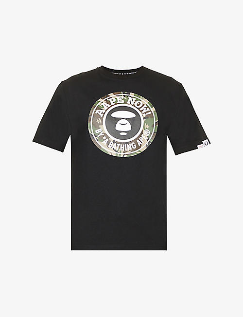 AAPE: Brand-print relaxed-fit cotton-jersey T-shirt