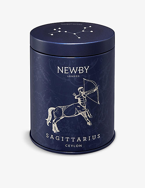 NEWBY TEAS UK: Zodiac Collection Sagittarius loose tea tin with Swarovski crystals 30g