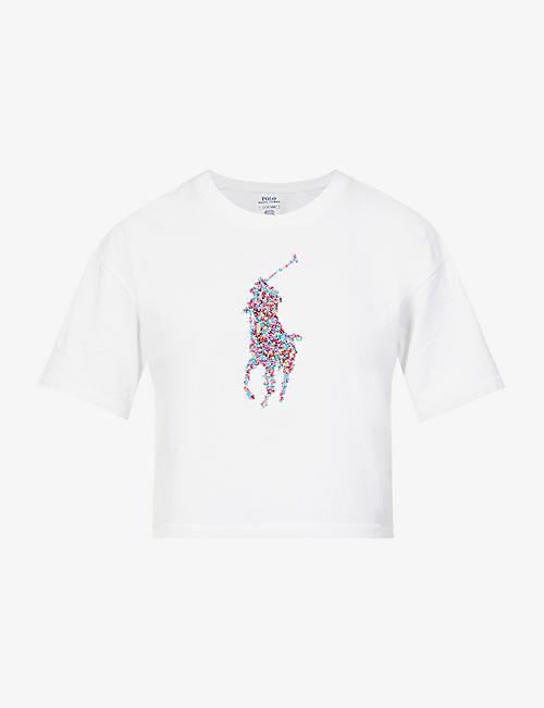 POLO RALPH LAUREN: Polo Pony brand-embroidered cotton-jersey T-shirt