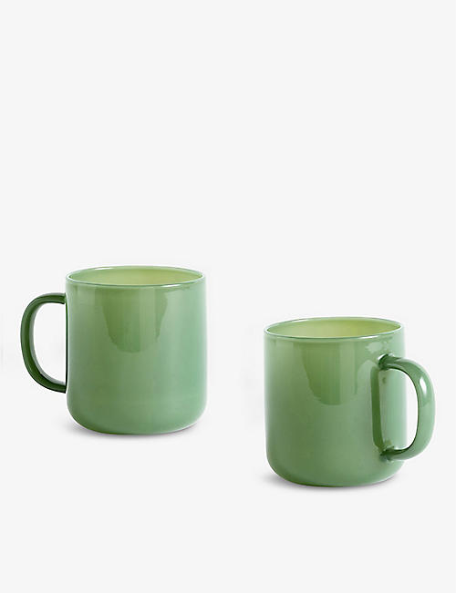 HAY: Borosilicate glass mug set of two