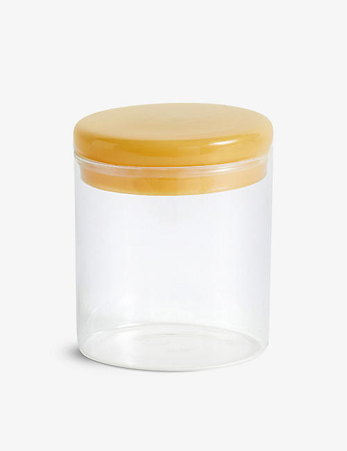 HAY: Lidded borosilicate-glass jar 12cm