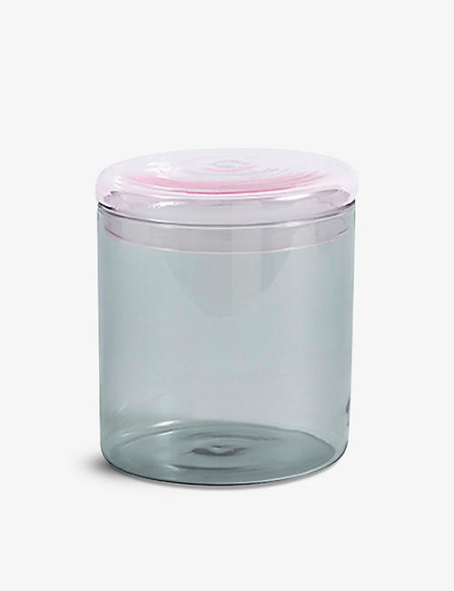 HAY: Lidded borosilicate glass jar 13.5cm