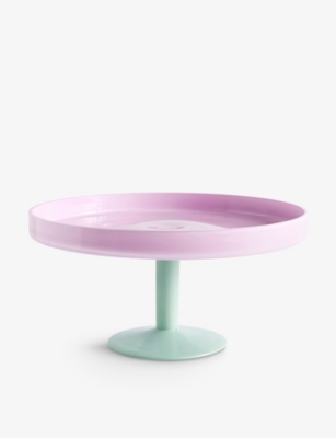 HAY: Coloured crystal glass food display stand 13cm