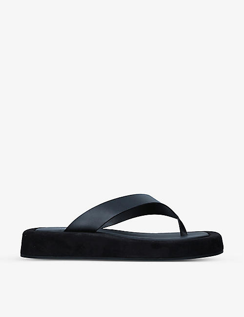 THE ROW: Ginza leather platform sandals