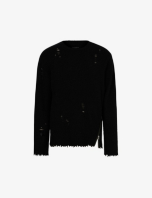 Allsaints Disorder Crewneck Sweater In Black | ModeSens