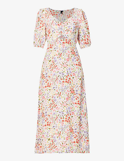 NOBODY'S CHILD: Rosie floral-print woven midi dress