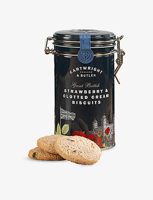 CARTWRIGHT & BUTLER: Strawberry and clotted cream biscuits 200g