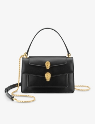 Bvlgari X Alexander Wang Serpenti Forever Leather Cross-body Bag In Black