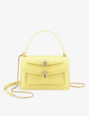 Bvlgari Womens Yellow X Alexander Wang Serpenti Forever Leather Cross-body Bag