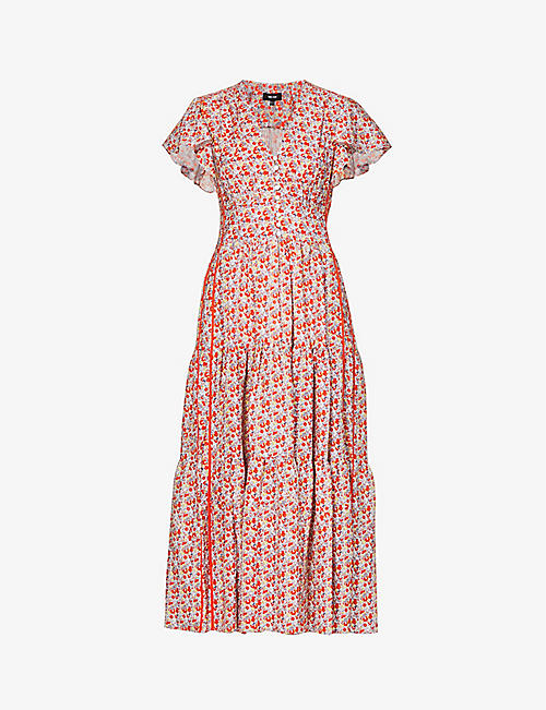 ME AND EM: Ditsy floral-print woven midi dress