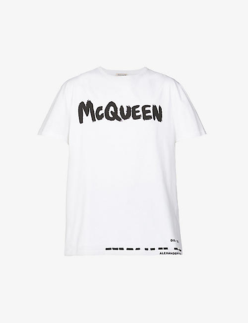 ALEXANDER MCQUEEN: Graffiti cotton-jersey T-shirt