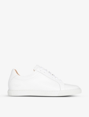 Lk Bennett Jack Logo Leather Trainers In Whi-white | ModeSens