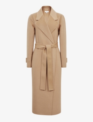 Agnes belted wool and recycled polyester-blend coat