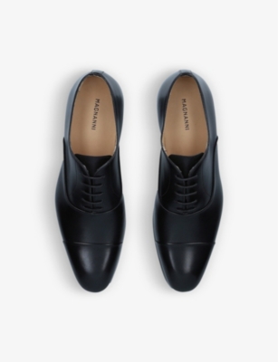 Shop Magnanni Men's Black Lace-up Leather Oxford Shoes