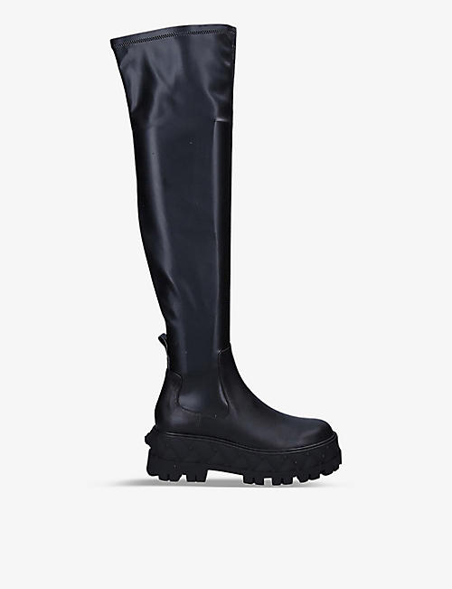 KURT GEIGER LONDON: London leather over-the-knee boots