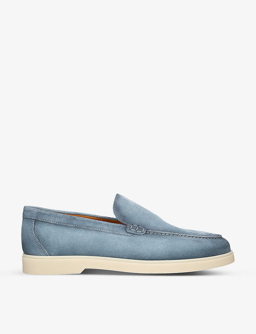 Magnanni Womens Blue Paraiso Slip-on Suede Loafers
