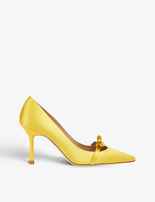 LK BENNETT: Viola bow-embellished satin court shoes