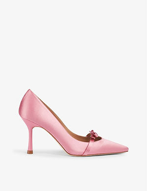 Agathe bow-embellished pointed-toe satin courts Selfridges & Co Women Shoes High Heels Heels Heeled Pumps 