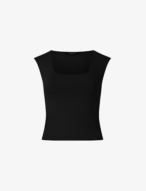 ALLSAINTS: Tamie stretch-woven vest top