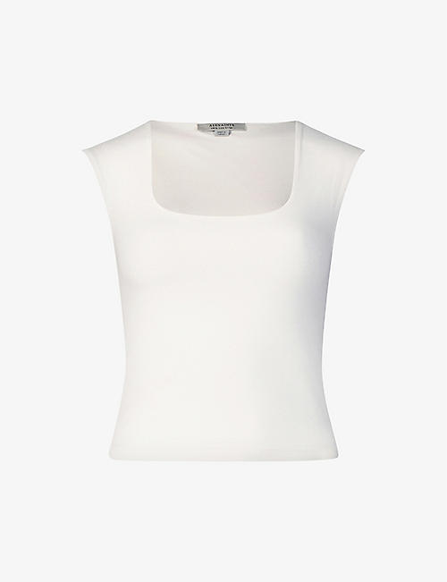 ALLSAINTS: Tamie stretch-woven vest top