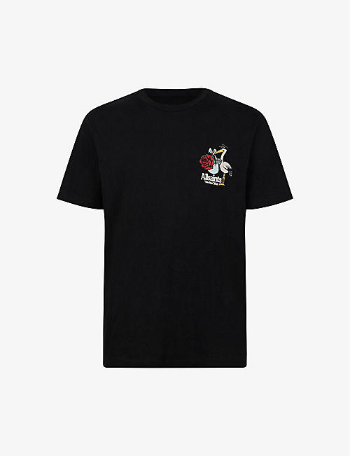 ALLSAINTS: Stork graphic-print organic-cotton T-shirt