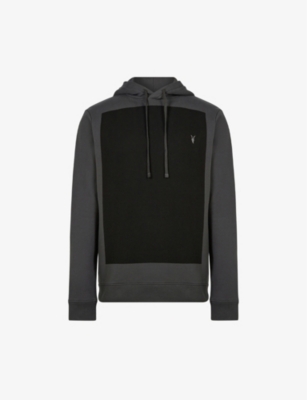 ALLSAINTS：Lobke 渐变色印花有机棉平纹针织帽衫