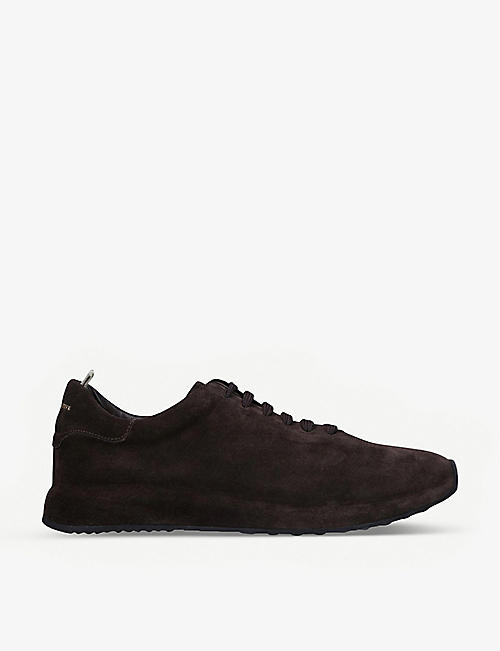 OFFICINE CREATIVE: Race 17 covered-sole suede low-top trainers