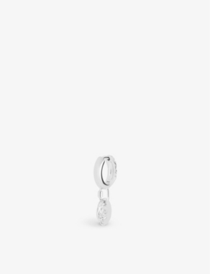 Maria Black Avani 9 Rhodium-plated Sterling-silver Single Huggie Hoop Earring