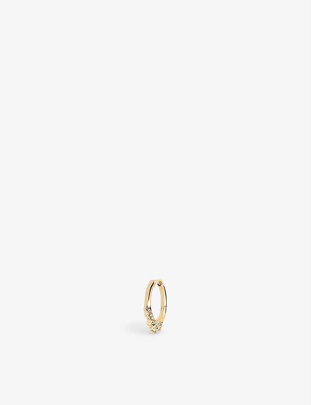 Maria Black Micro 12 22ct Yellow Gold-plated Sterling-silver Single Huggie Hoop Earring