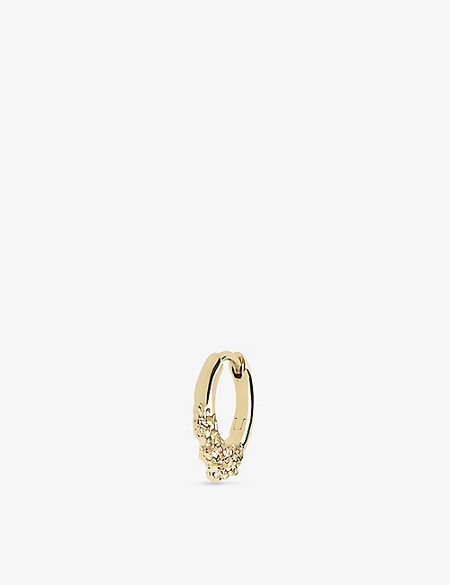 MARIA BLACK: Micro 8 22ct yellow-gold plated sterling-silver huggie hoop earring