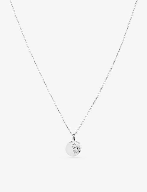 MARIA BLACK: Aspen 22ct rhodium-plated sterling-silver pendant necklace