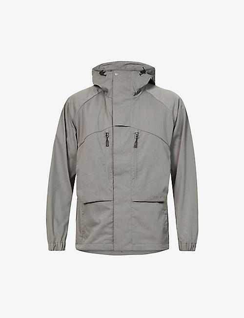 SNOW PEAK: Stretch FR brand-embroidered woven hooded jacket