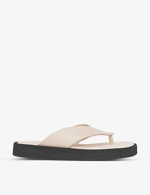 WHISTLES: Shai toe-post leather sandals