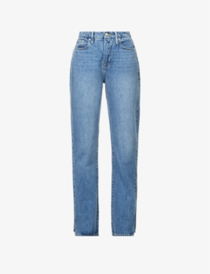 GOOD AMERICAN: Good Boy tapered high-rise jeans