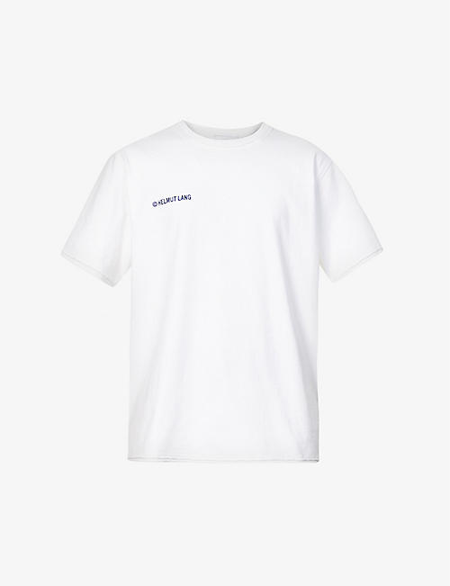 HELMUT LANG: Trapunto logo-print cotton T-shirt