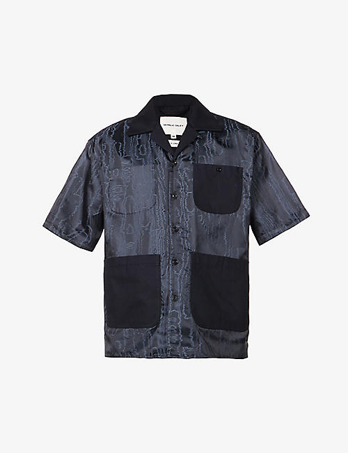 NICHOLAS DALEY: Aloha graphic-jacquard woven shirt
