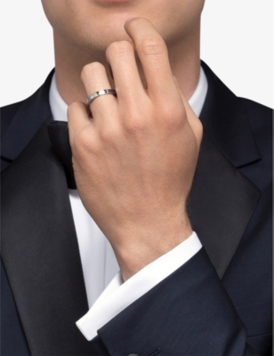 CARTIER: C de Cartier platinum and 0.03ct diamond wedding ring