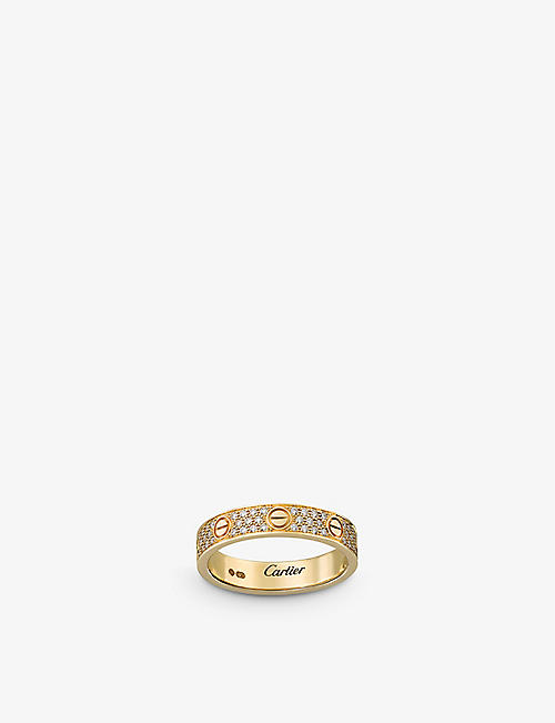 CARTIER: LOVE 18ct yellow gold and 88 diamond-paved ring