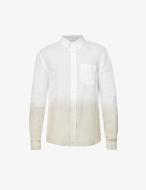 120% LINO: Ombre regular-fit linen shirt