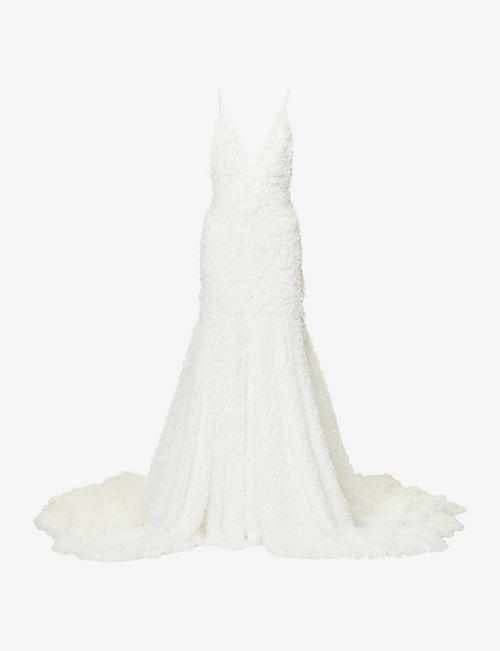 ROTATE BIRGER CHRISTENSEN: Miley chapel-trained woven bridal gown