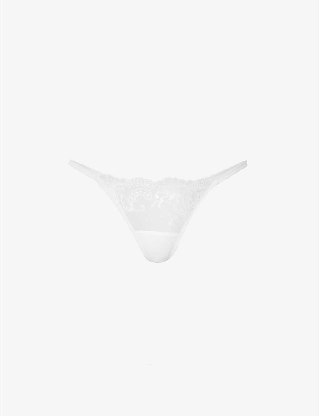 Bluebella Marseille Semi-sheer Stretch-lace Thong In White