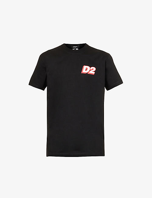 DSQUARED2: Italic logo-print cotton-jersey T-shirt