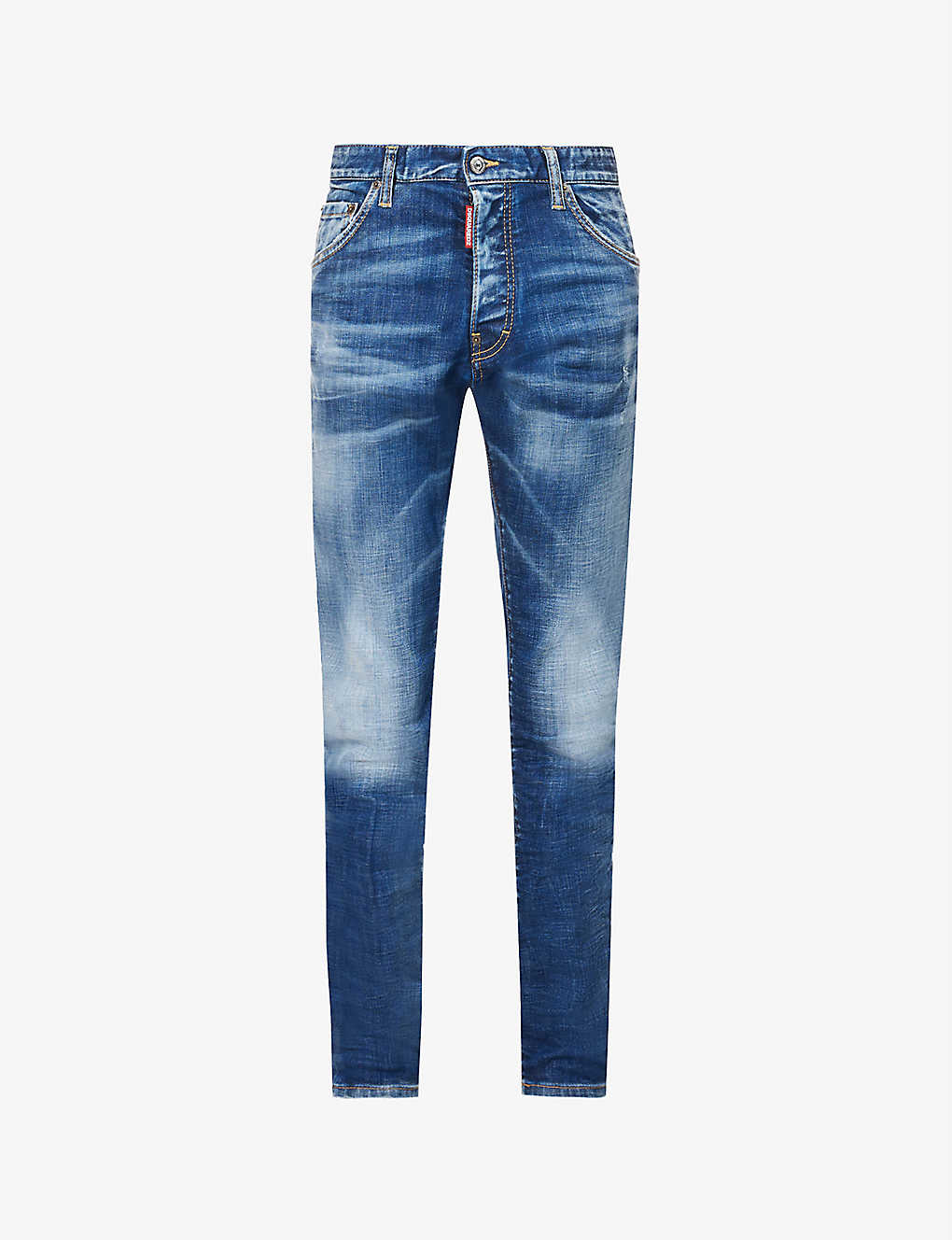 Adler faded-wash regular-fit tapered stretch-denim jeans Selfridges & Co Men Clothing Jeans Stretch Jeans 